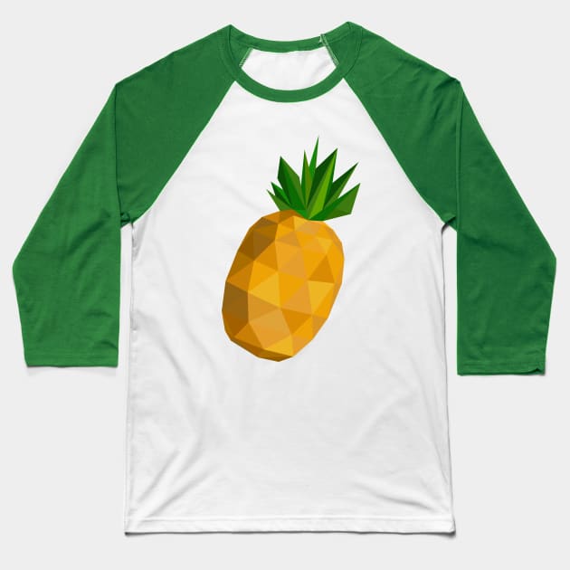 Polygonal Pineapple Baseball T-Shirt by LittleMissy